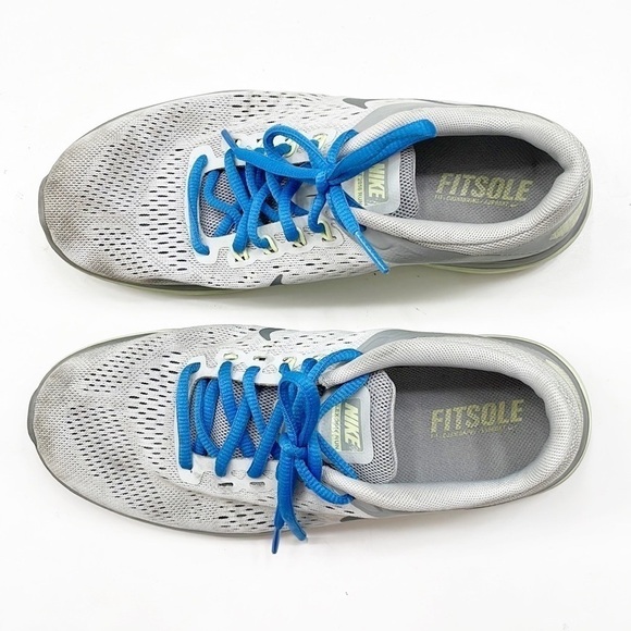 Nike Flex 2016 Run gray/green athletic running shoes - Picture 6 of 11